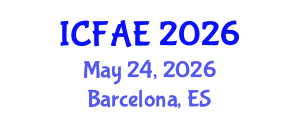 International Conference on Food and Agricultural Engineering (ICFAE) May 24, 2026 - Barcelona, Spain