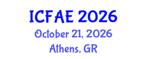 International Conference on Food and Agricultural Engineering (ICFAE) October 21, 2026 - Athens, Greece