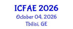 International Conference on Food and Agricultural Engineering (ICFAE) October 04, 2026 - Tbilisi, Georgia