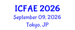 International Conference on Food and Agricultural Engineering (ICFAE) September 09, 2026 - Tokyo, Japan