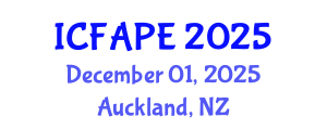 International Conference on Food and Agricultural Process Engineering (ICFAPE) December 01, 2025 - Auckland, New Zealand