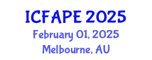 International Conference on Food and Agricultural Process Engineering (ICFAPE) February 01, 2025 - Melbourne, Australia