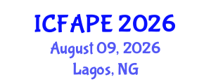 International Conference on Food and Agricultural Process Engineering (ICFAPE) August 09, 2026 - Lagos, Nigeria