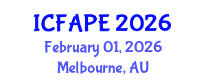 International Conference on Food and Agricultural Process Engineering (ICFAPE) February 01, 2026 - Melbourne, Australia