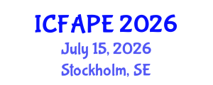 International Conference on Food and Agricultural Process Engineering (ICFAPE) July 15, 2026 - Stockholm, Sweden