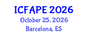 International Conference on Food and Agricultural Process Engineering (ICFAPE) October 25, 2026 - Barcelona, Spain