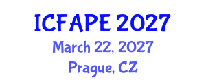 International Conference on Food and Agricultural Process Engineering (ICFAPE) March 22, 2027 - Prague, Czechia International Conference on Food and Agricultural Process Engineering (ICFAPE) March 22, 2027 - Prague, Czechia