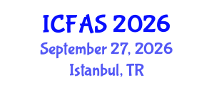 International Conference on Food and Agricultural Sciences (ICFAS) September 27, 2026 - Istanbul, Turkey