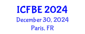 International Conference on Food and Bioprocess Engineering (ICFBE) December 30, 2024 - Paris, France