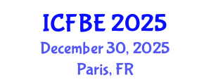 International Conference on Food and Bioprocess Engineering (ICFBE) December 30, 2025 - Paris, France