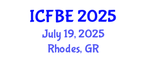 International Conference on Food and Bioprocess Engineering (ICFBE) July 19, 2025 - Rhodes, Greece