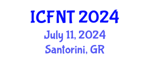 International Conference on Food and Nutrition Technology (ICFNT) July 11, 2024 - Santorini, Greece