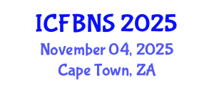 International Conference on Food, Bioprocessing and Nutrition Sciences (ICFBNS) November 04, 2025 - Cape Town, South Africa