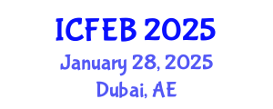 International Conference on Food Engineering and Biotechnology (ICFEB) January 28, 2025 - Dubai, United Arab Emirates