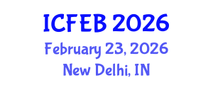 International Conference on Food Engineering and Biotechnology (ICFEB) February 23, 2026 - New Delhi, India International Conference on Food Engineering and Biotechnology (ICFEB) February 23, 2026 - New Delhi, India