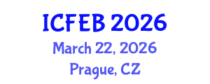 International Conference on Food Engineering and Biotechnology (ICFEB) March 22, 2026 - Prague, Czechia