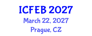International Conference on Food Engineering and Biotechnology (ICFEB) March 22, 2027 - Prague, Czechia International Conference on Food Engineering and Biotechnology (ICFEB) March 22, 2027 - Prague, Czechia