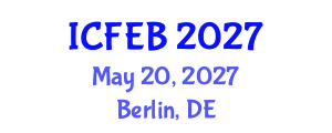 International Conference on Food Engineering and Biotechnology (ICFEB) May 20, 2027 - Berlin, Germany International Conference on Food Engineering and Biotechnology (ICFEB) May 20, 2027 - Berlin, Germany