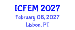 International Conference on Food Engineering and Management (ICFEM) February 08, 2027 - Lisbon, Portugal International Conference on Food Engineering and Management (ICFEM) February 08, 2027 - Lisbon, Portugal
