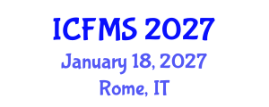 International Conference on Food Manufacturing and Safety (ICFMS) January 18, 2027 - Rome, Italy International Conference on Food Manufacturing and Safety (ICFMS) January 18, 2027 - Rome, Italy