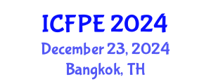 International Conference on Food Process Engineering (ICFPE) December 23, 2024 - Bangkok, Thailand