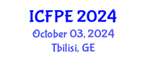 International Conference on Food Process Engineering (ICFPE) October 03, 2024 - Tbilisi, Georgia