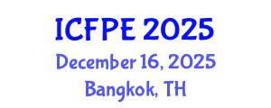 International Conference on Food Process Engineering (ICFPE) December 16, 2025 - Bangkok, Thailand