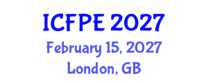 International Conference on Food Process Engineering (ICFPE) February 15, 2027 - London, United Kingdom International Conference on Food Process Engineering (ICFPE) February 15, 2027 - London, United Kingdom