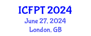 International Conference on Food Processing and Technology (ICFPT) June 27, 2024 - London, United Kingdom