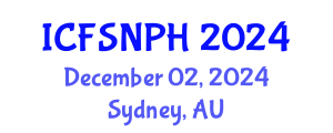 International Conference on Food Safety, Nutrition and Public Health (ICFSNPH) December 02, 2024 - Sydney, Australia