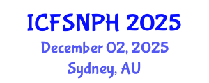 International Conference on Food Safety, Nutrition and Public Health (ICFSNPH) December 02, 2025 - Sydney, Australia