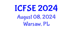 International Conference on Food Science and Engineering (ICFSE) August 08, 2024 - Warsaw, Poland