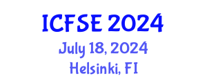International Conference on Food Science and Engineering (ICFSE) July 18, 2024 - Helsinki, Finland