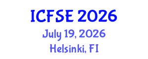 International Conference on Food Science and Engineering (ICFSE) July 19, 2026 - Helsinki, Finland