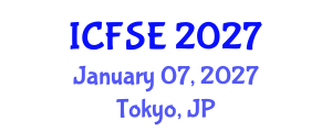 International Conference on Food Science and Engineering (ICFSE) January 07, 2027 - Tokyo, Japan International Conference on Food Science and Engineering (ICFSE) January 07, 2027 - Tokyo, Japan
