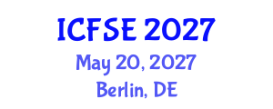 International Conference on Food Science and Engineering (ICFSE) May 20, 2027 - Berlin, Germany International Conference on Food Science and Engineering (ICFSE) May 20, 2027 - Berlin, Germany