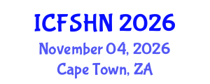 International Conference on Food Science and Human Nutrition (ICFSHN) November 04, 2026 - Cape Town, South Africa