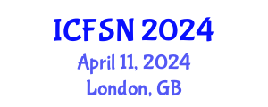 International Conference on Food Science and Nutrition (ICFSN) April 11, 2024 - London, United Kingdom