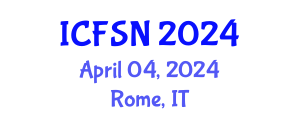 International Conference on Food Science and Nutrition (ICFSN) April 04, 2024 - Rome, Italy