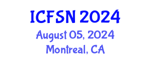 International Conference on Food Science and Nutrition (ICFSN) August 05, 2024 - Montreal, Canada