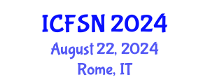 International Conference on Food Science and Nutrition (ICFSN) August 22, 2024 - Rome, Italy