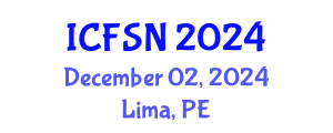 International Conference on Food Science and Nutrition (ICFSN) December 02, 2024 - Lima, Peru