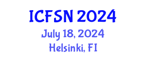 International Conference on Food Science and Nutrition (ICFSN) July 18, 2024 - Helsinki, Finland