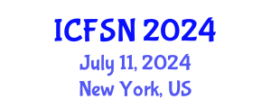 International Conference on Food Science and Nutrition (ICFSN) July 11, 2024 - New York, United States
