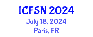 International Conference on Food Science and Nutrition (ICFSN) July 18, 2024 - Paris, France