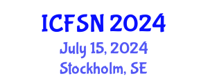 International Conference on Food Science and Nutrition (ICFSN) July 15, 2024 - Stockholm, Sweden