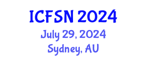International Conference on Food Science and Nutrition (ICFSN) July 29, 2024 - Sydney, Australia