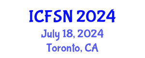 International Conference on Food Science and Nutrition (ICFSN) July 18, 2024 - Toronto, Canada