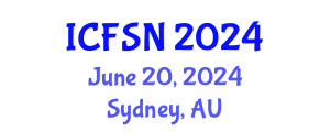 International Conference on Food Science and Nutrition (ICFSN) June 20, 2024 - Sydney, Australia