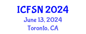 International Conference on Food Science and Nutrition (ICFSN) June 13, 2024 - Toronto, Canada